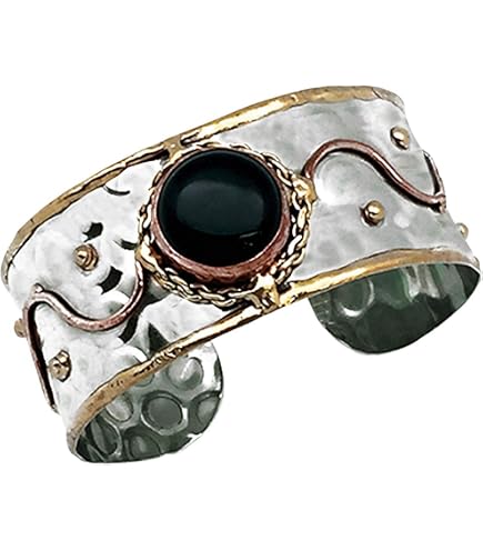 Amazon.com: Anju Jewelry Janya Collection Mixed Metal Cuff